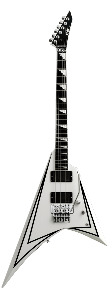 ESP E-II SV, White w/Black Stripes