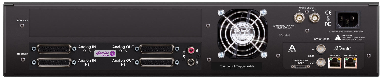 Apogee Symphony I/O MKII Dante + Pro Tools HD Chassis - 16  In/16 Out