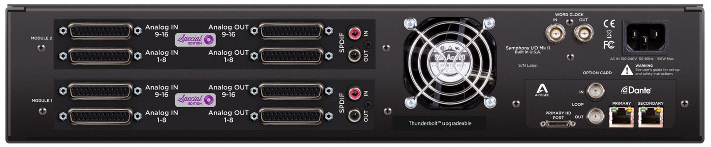Apogee Symphony I/O MKII Dante + Pro Tools HD Chassis w/ 32 In + 32 Out