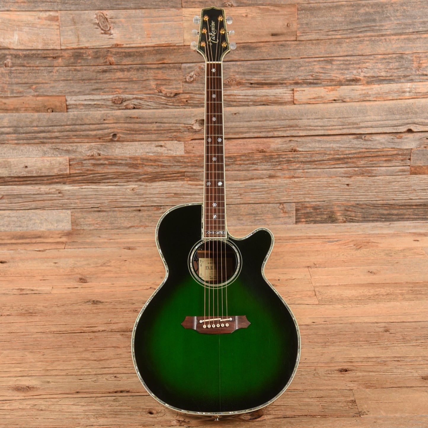 Takamine Custom Acoustic Guitar Green Green - John Oates