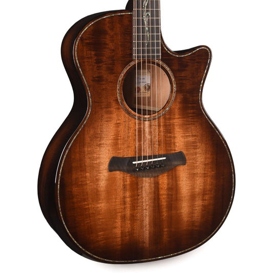 Taylor Next Generation Builder's Edition K24ce Grand Auditorium Figured Hawaiian Koa Kona Burst w/Claria Pickup