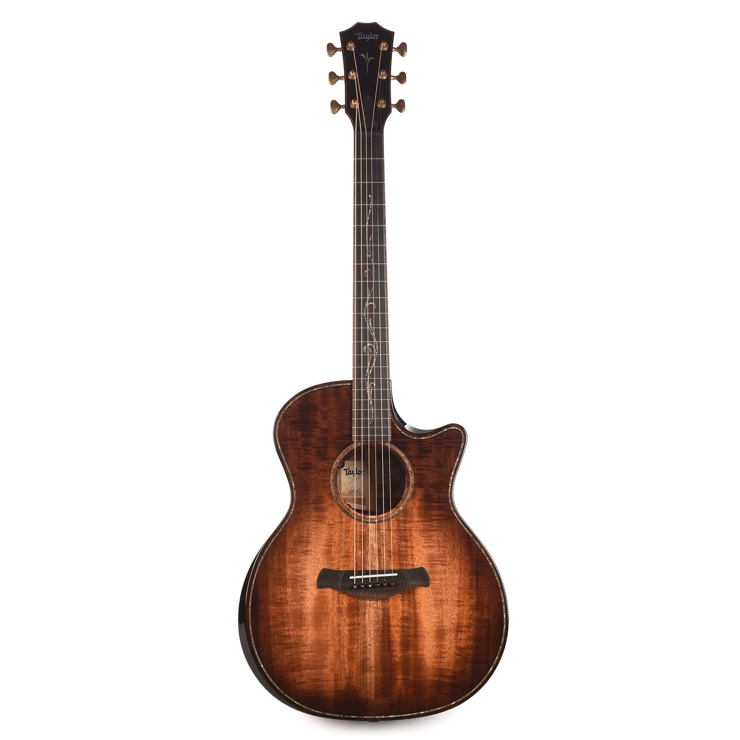 Taylor Next Generation Builder's Edition K24ce Grand Auditorium Figured Hawaiian Koa Kona Burst w/Claria Pickup