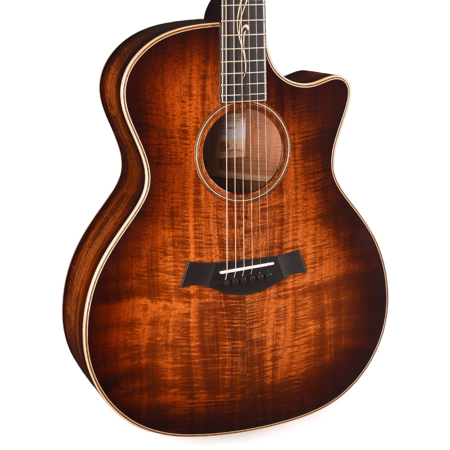 Taylor Next Generation K24ce Grand Auditorium Figured Hawaiian Koa Shaded Edgeburst w/Claria Pickup