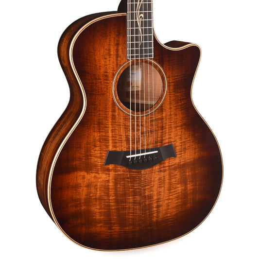 Taylor Next Generation K24ce Grand Auditorium Figured Hawaiian Koa Shaded Edgeburst w/Claria Pickup