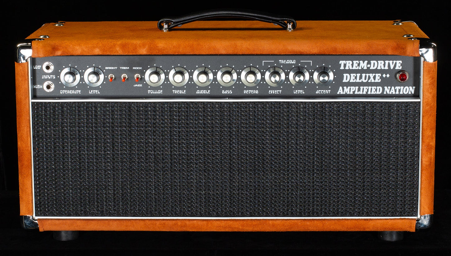 Amplified Nation Trem-Drive Deluxe Head Golden Brown Suede / Black 50w (027)