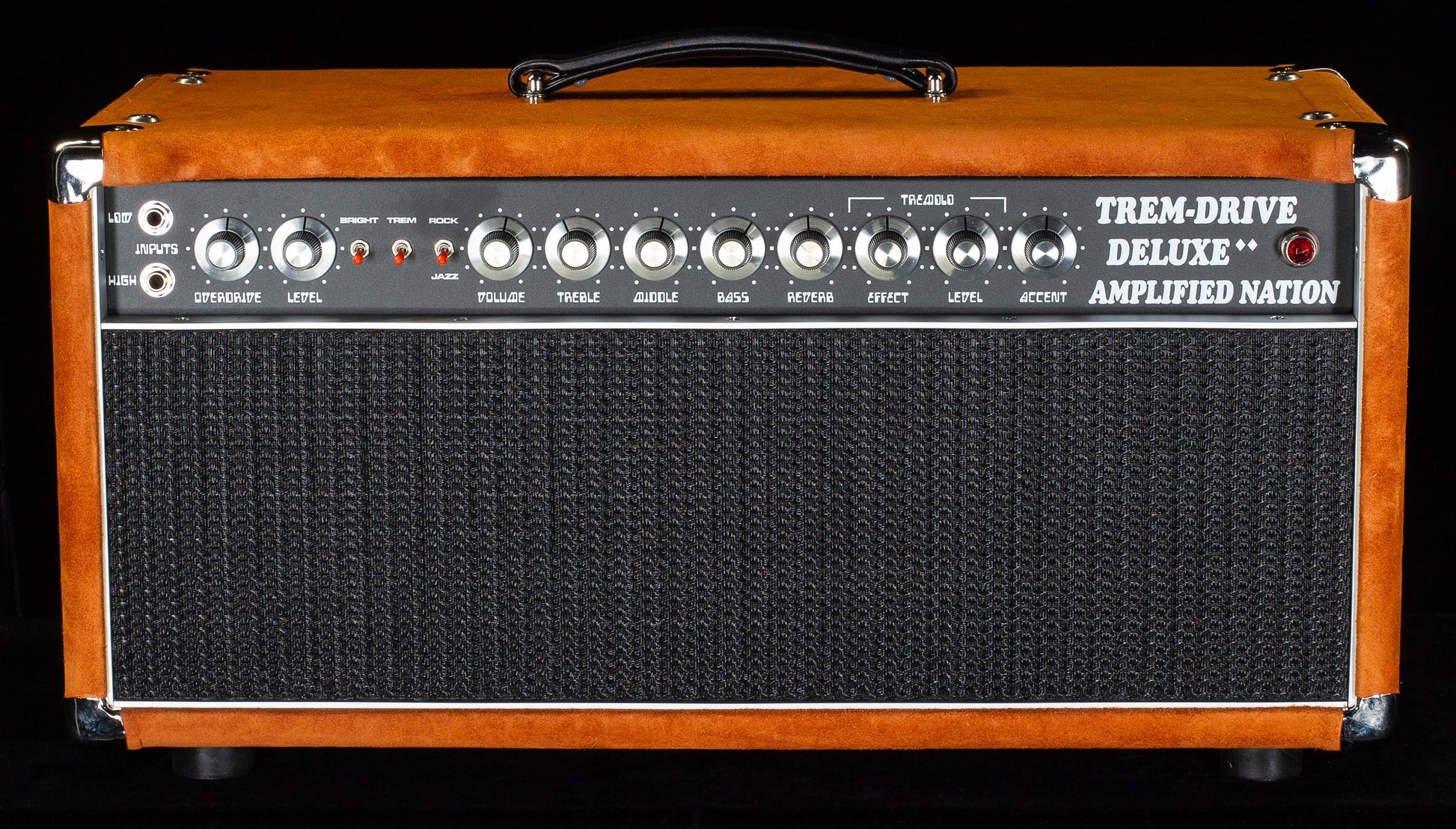 Amplified Nation Trem-Drive Deluxe Head Golden Brown Suede / Black 50w (027)