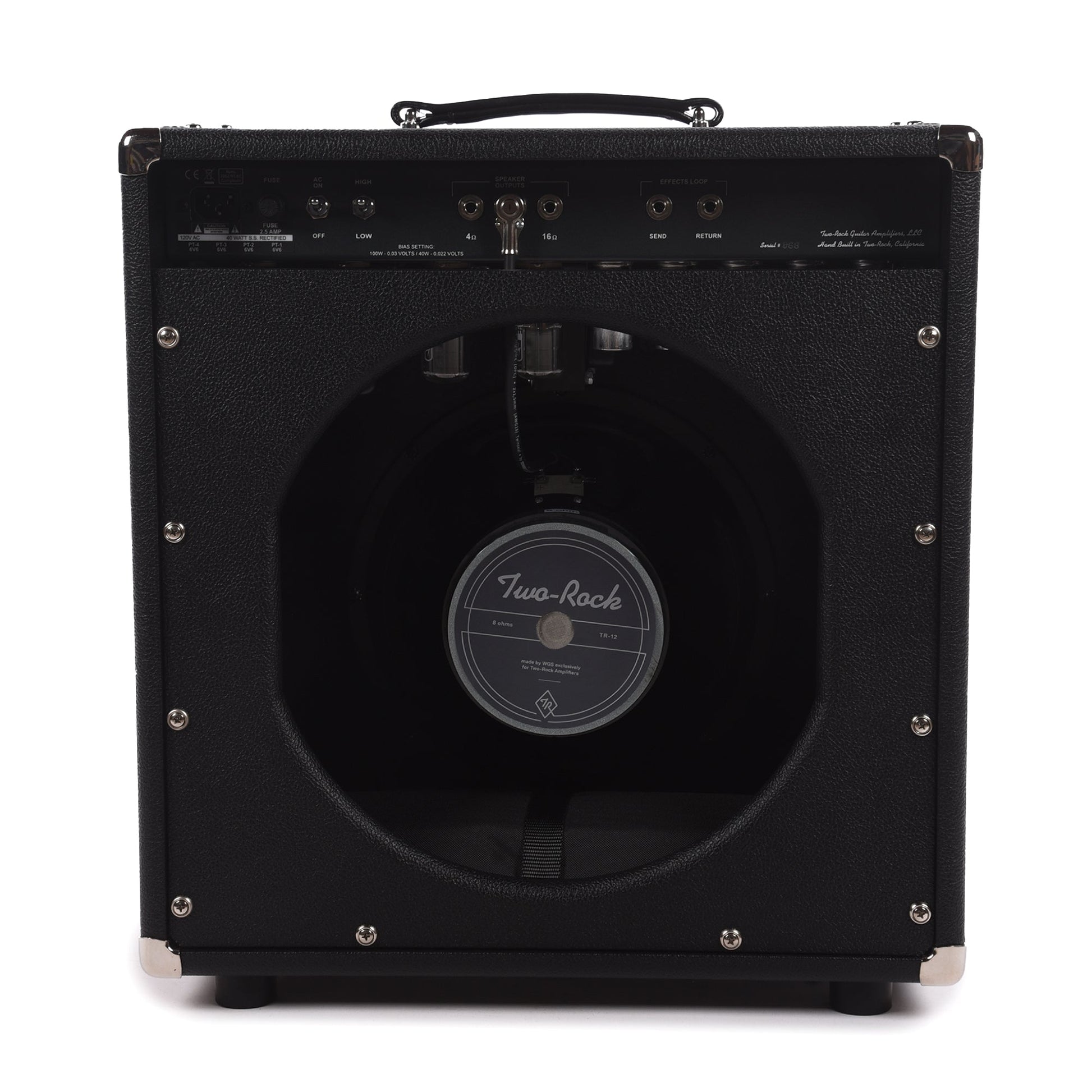 Two Rock Traditional Clean 40/20W 1x12 Combo w/ Black Bronco Tolex & Black Sparkle Matrix Cloth
