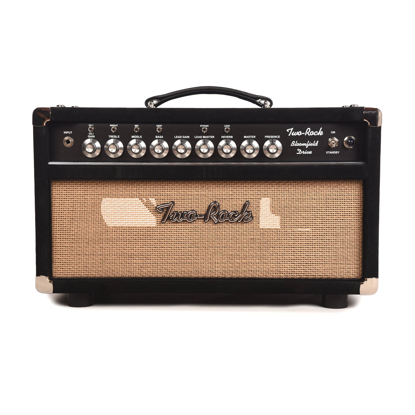 Two Rock Bloomfield Drive 100/50W Head Black Suede w/ Cane Grill