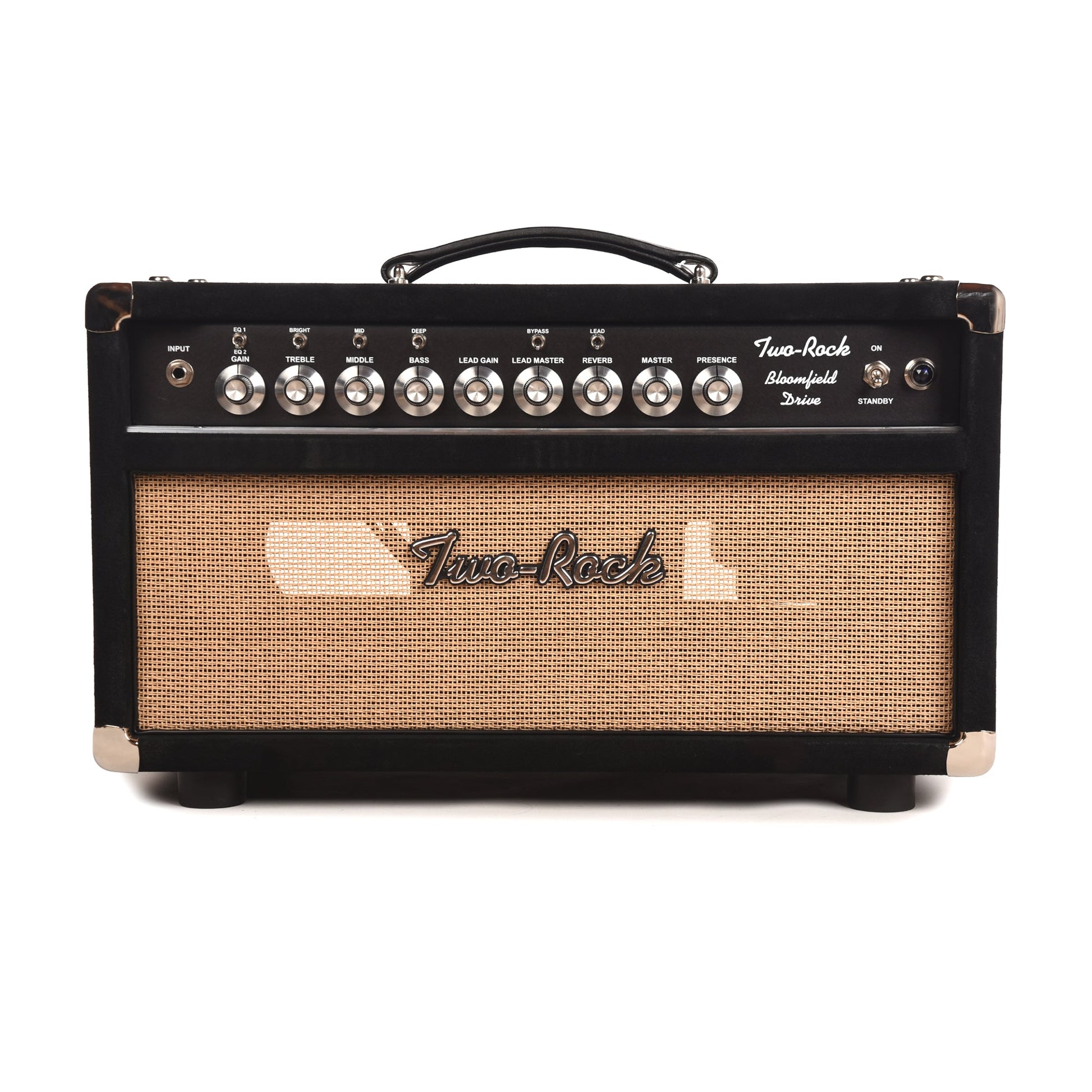 Two Rock Bloomfield Drive 100/50W Head Black Suede w/ Cane Grill