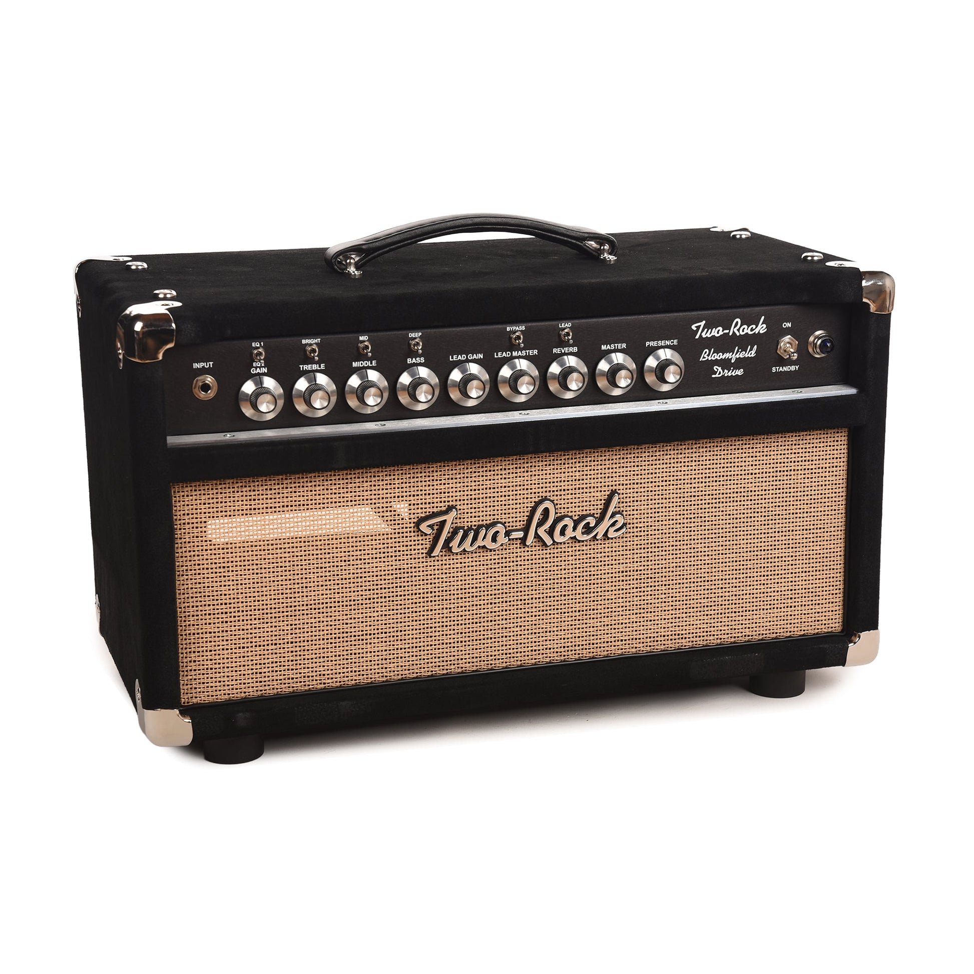 Two Rock Bloomfield Drive 100/50W Head Black Suede w/ Cane Grill
