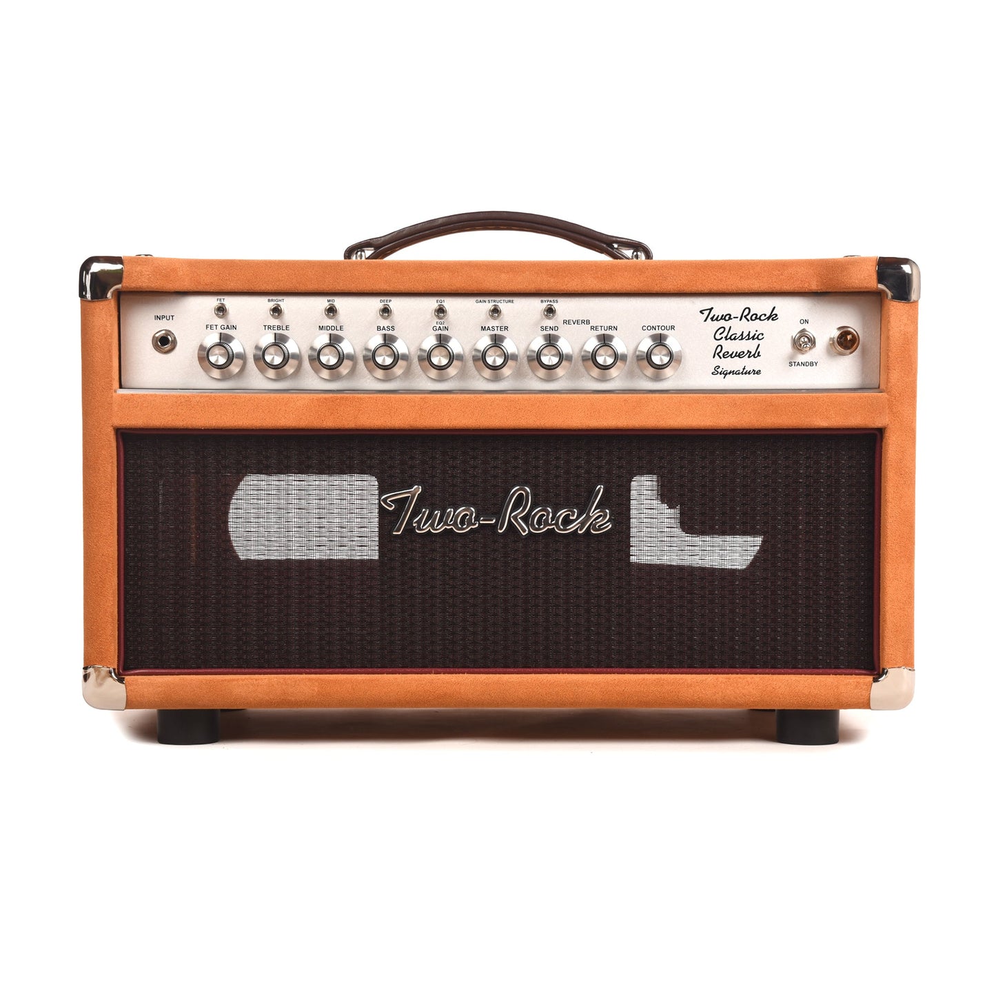 Two Rock Classic Reverb Signature 40W Head Golden Brown Suede w/ Oxblood Cloth