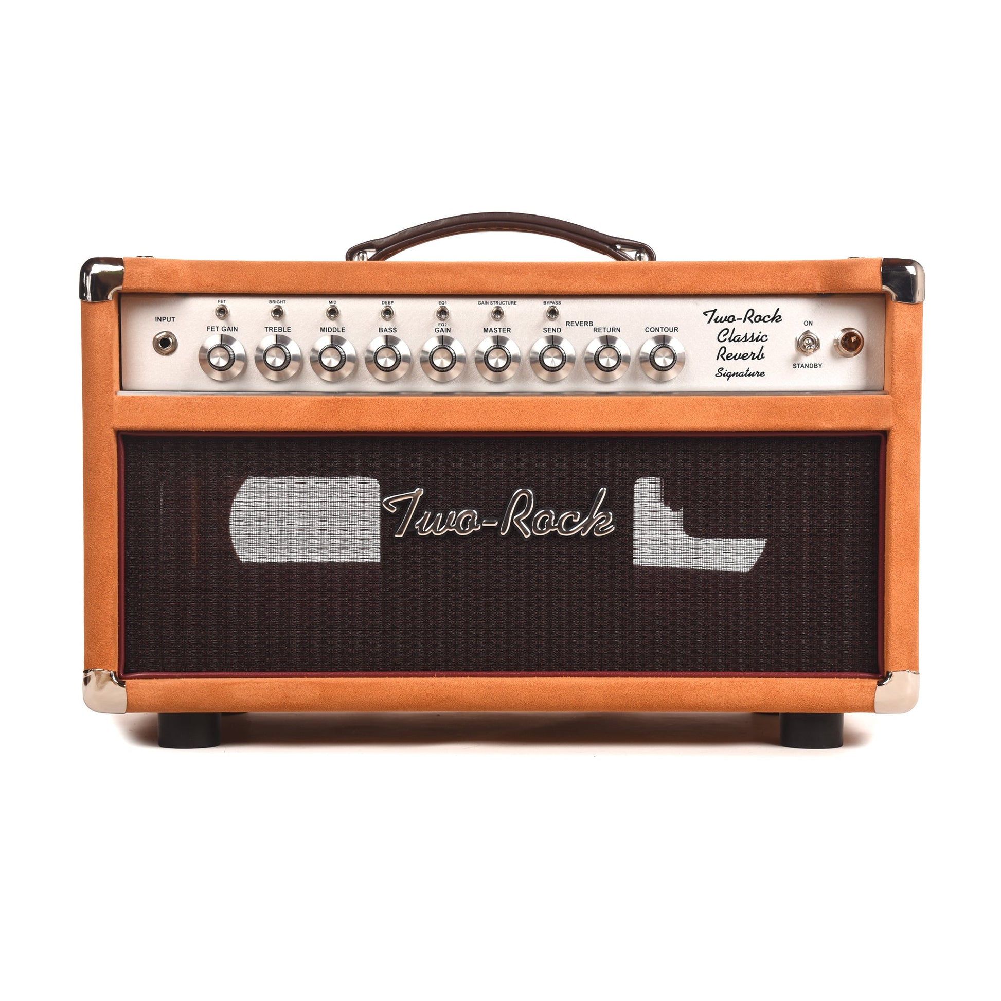 Two Rock Classic Reverb Signature 40W Head Golden Brown Suede w/ Oxblood Cloth