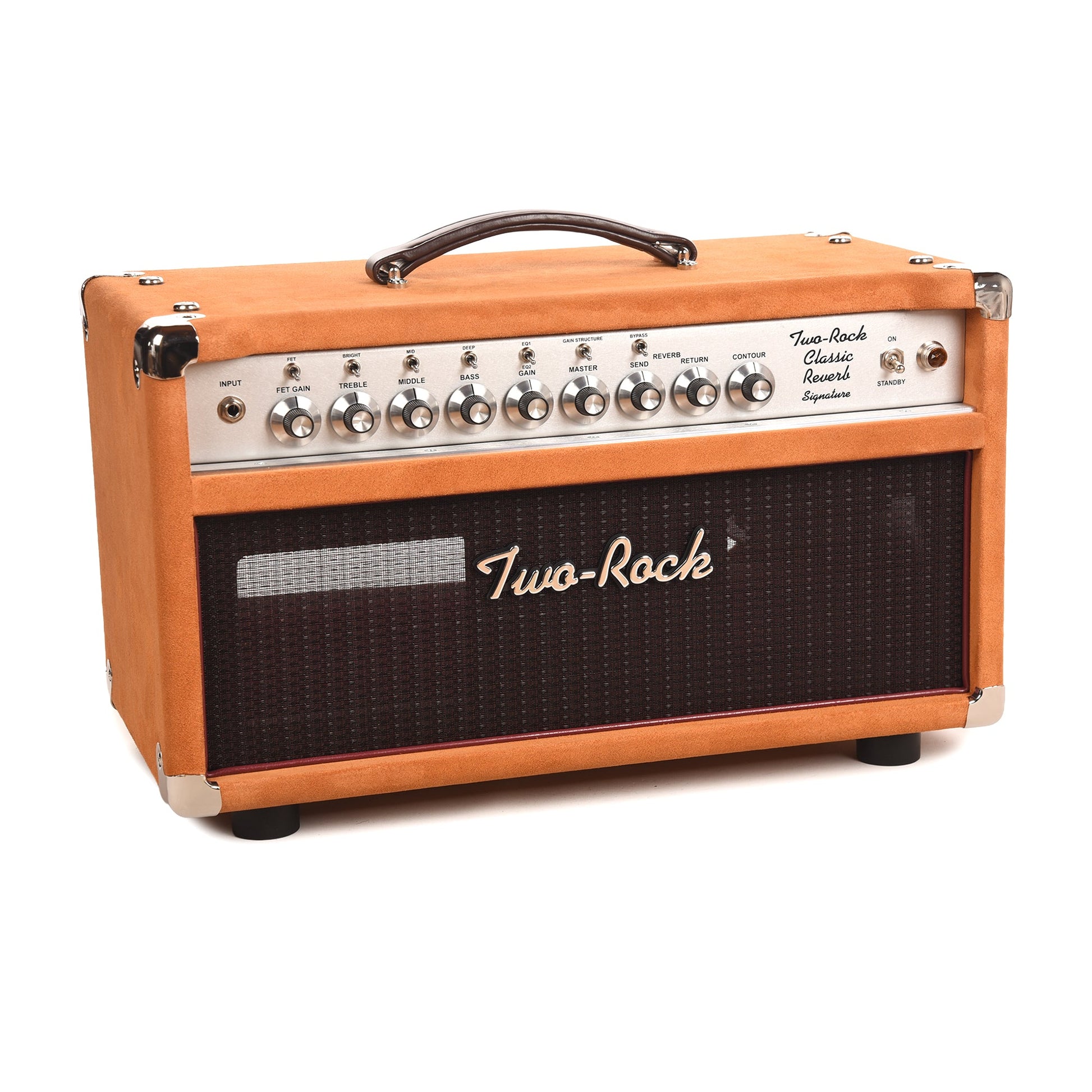 Two Rock Classic Reverb Signature 40W Head Golden Brown Suede w/ Oxblood Cloth