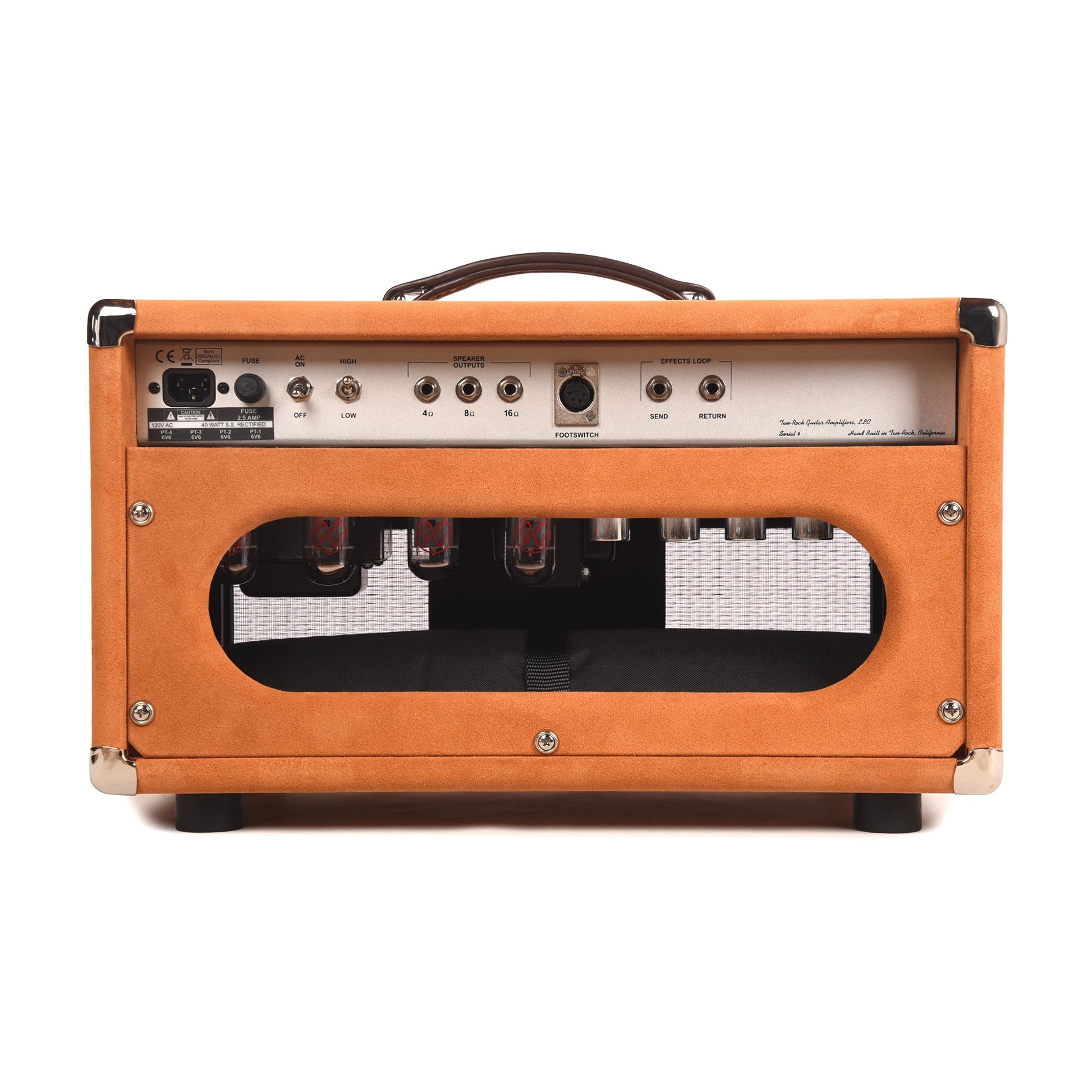 Two Rock Classic Reverb Signature 40W Head Golden Brown Suede w/ Oxblood Cloth
