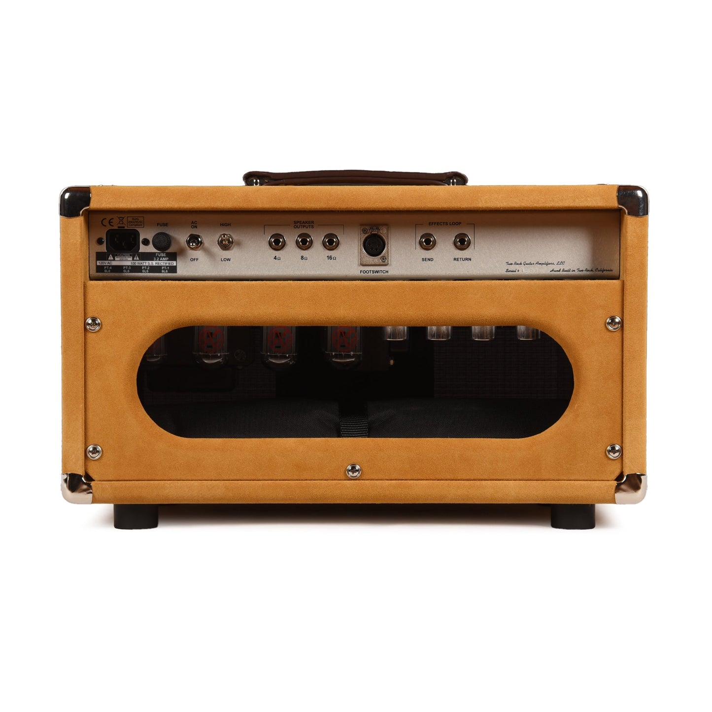 Two Rock Classic Reverb Signature Silver Anodized 100w Head Buckskin Suede w/ Oxblood Grill & Silver Skirted Knobs