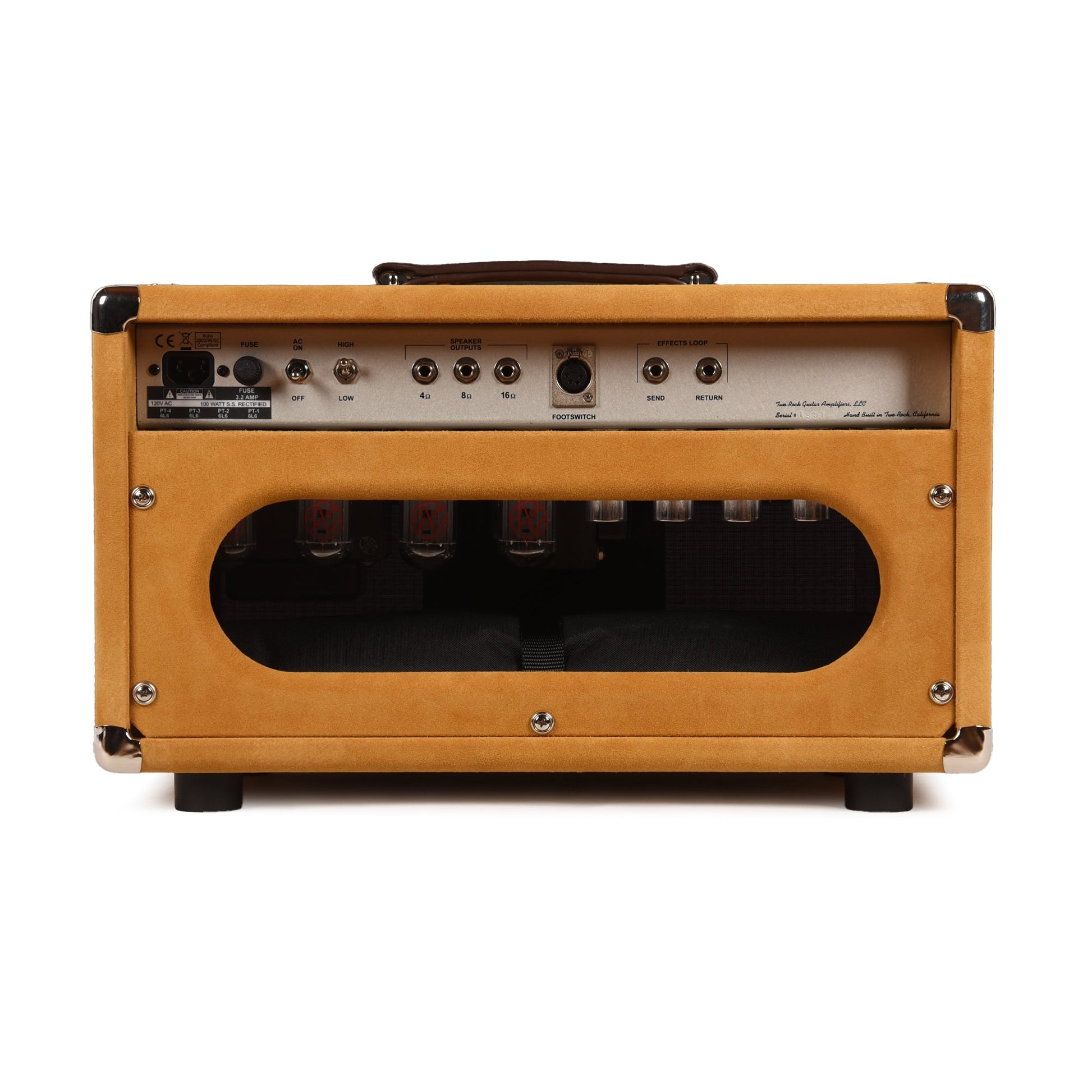 Two Rock Classic Reverb Signature Silver Anodized 100w Head Buckskin Suede w/ Oxblood Grill & Silver Skirted Knobs