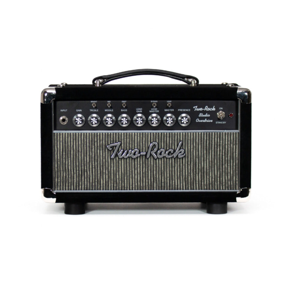 Two Rock Studio Overdrive 35w 2-Channel Tube Amp Head Black Suede w/ Grey Pinstripe Cloth