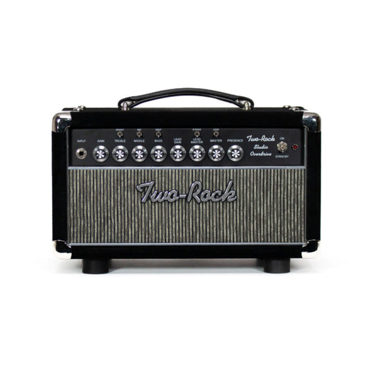 Two Rock Studio Overdrive 35w 2-Channel Tube Amp Head Black Suede w/ Grey Pinstripe Cloth