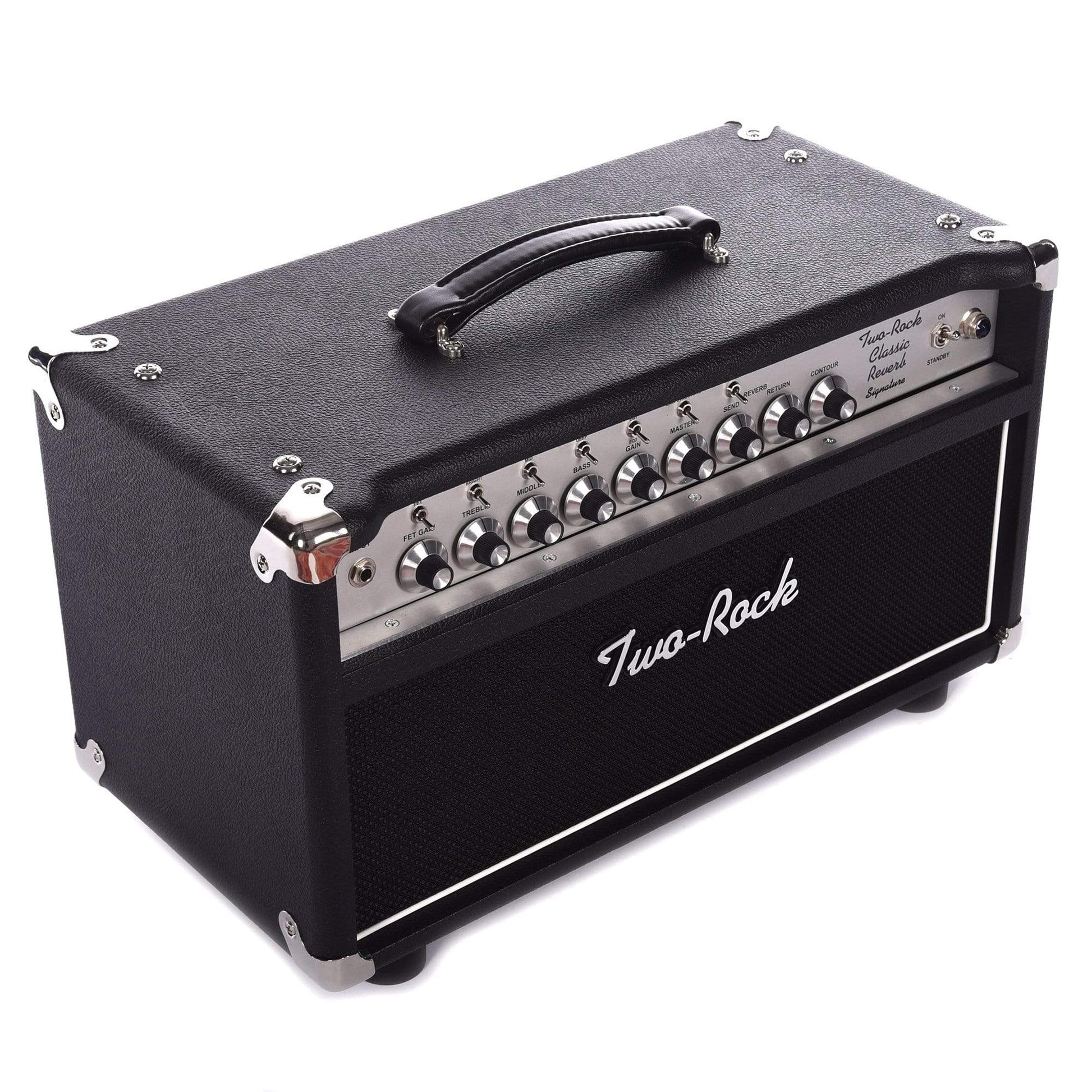 Two Rock Classic Reverb Signature Silver Anodized 100w Head w/Footswitch & Silver Skirted Knobs