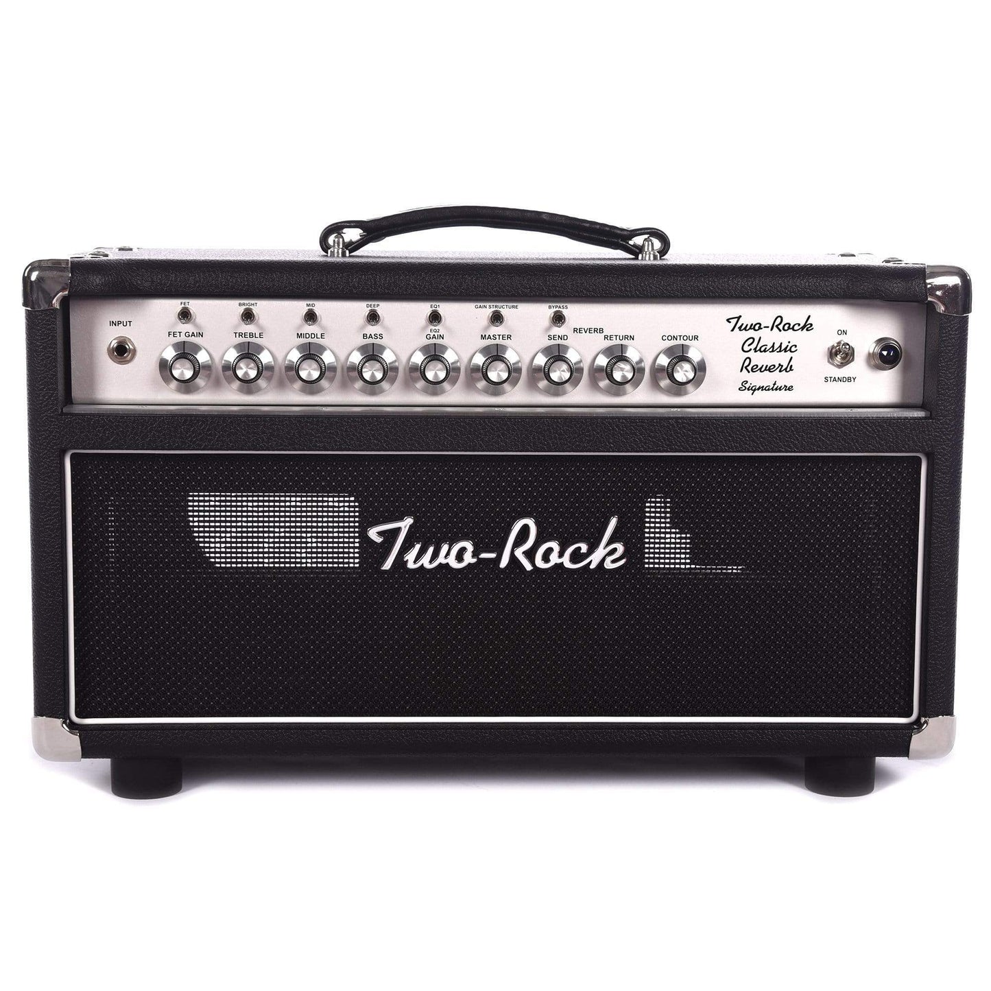 Two Rock Classic Reverb Signature Silver Anodized 100w Head w/Footswitch & Silver Skirted Knobs