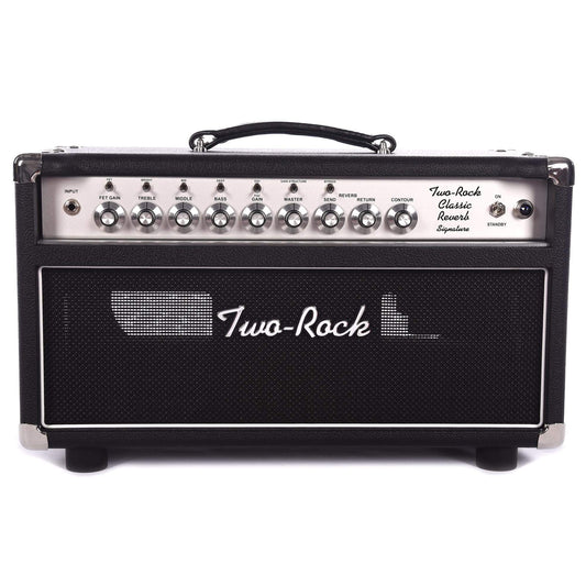 Two Rock Classic Reverb Signature Silver Anodized 100w Head w/Footswitch & Silver Skirted Knobs