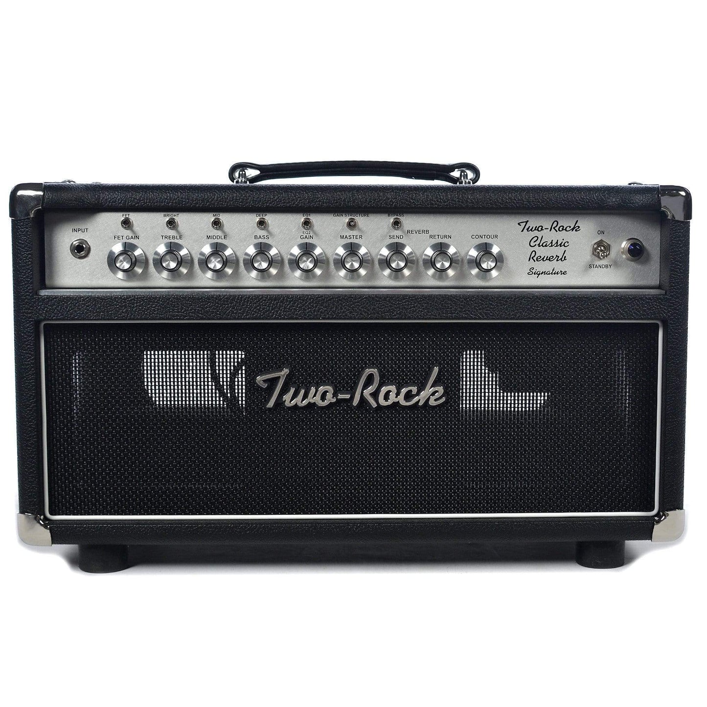 Two Rock Classic Reverb Signature Silver Anodized 50w Head w/Black Bronco Tolex & Silver Skirted Knobs