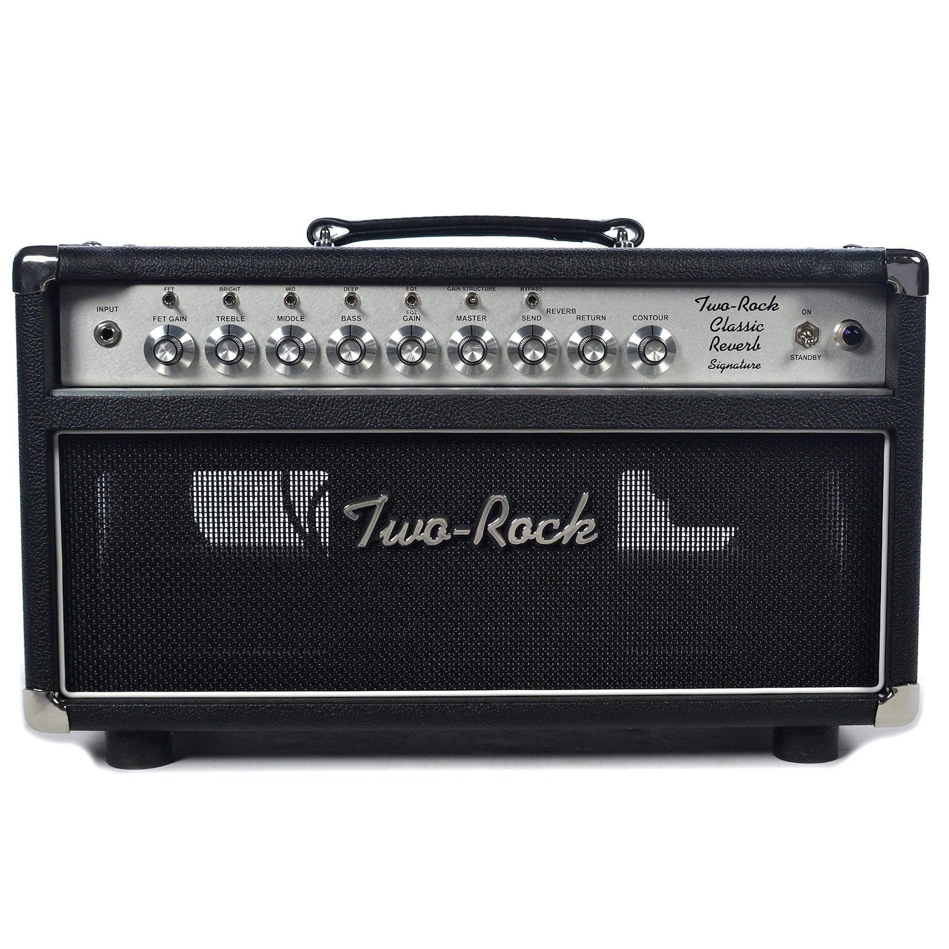 Two Rock Classic Reverb Signature Silver Anodized 50w Head w/Black Bronco Tolex & Silver Skirted Knobs
