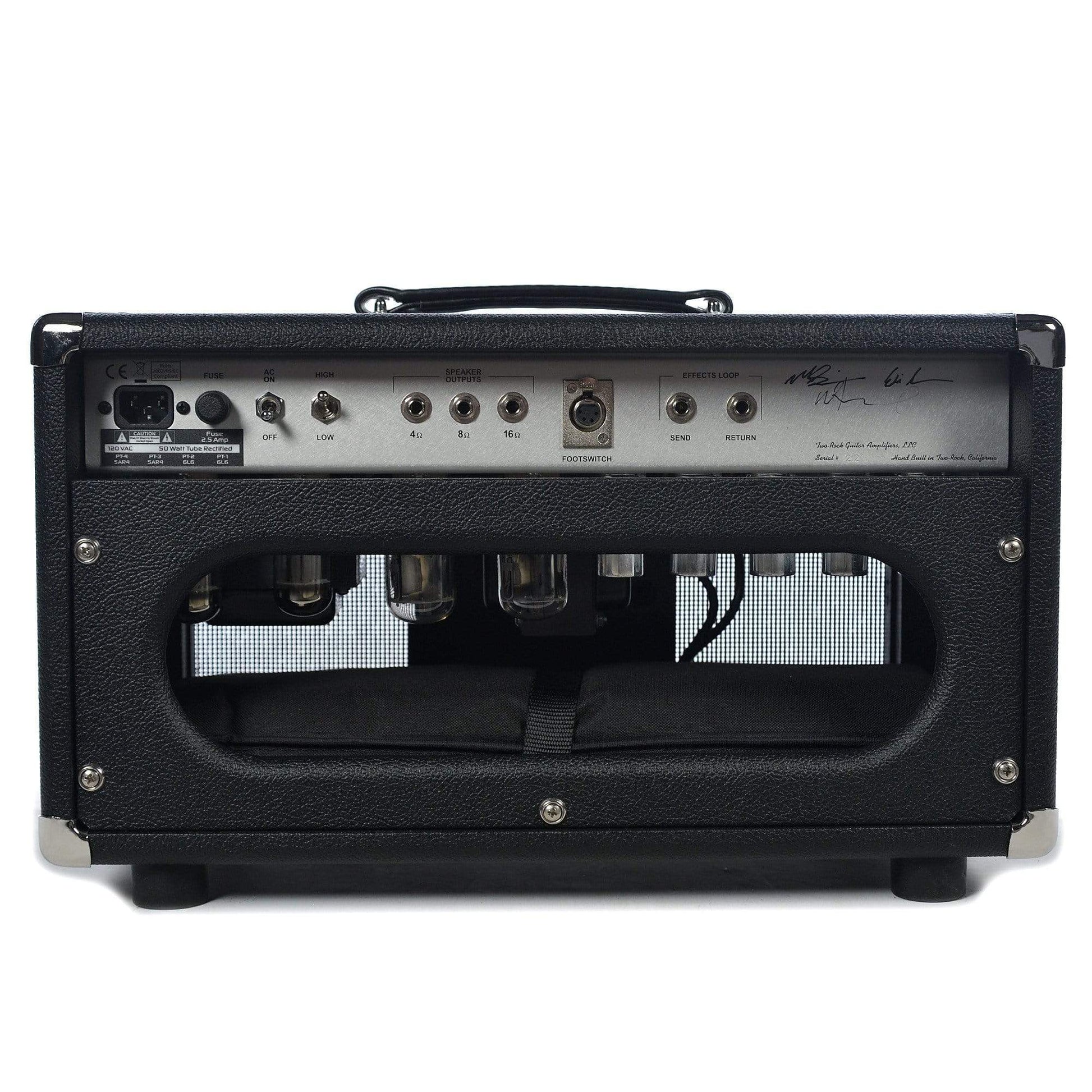 Two Rock Classic Reverb Signature Silver Anodized 50w Head w/Black Bronco Tolex & Silver Skirted Knobs
