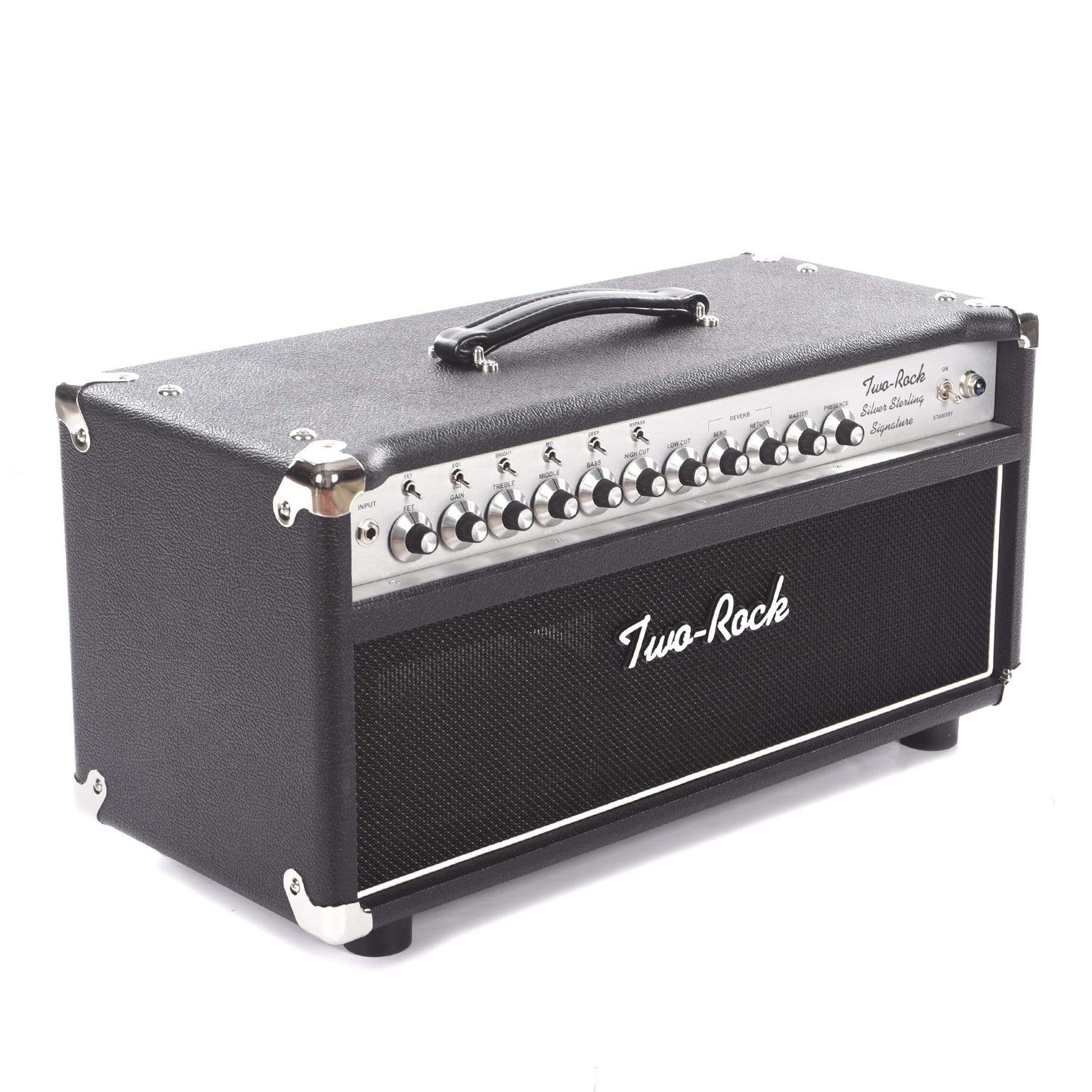Two Rock Silver Sterling Signature 100W Head Silver Anodize Chasis w/Black Tolex & Silver Knobs