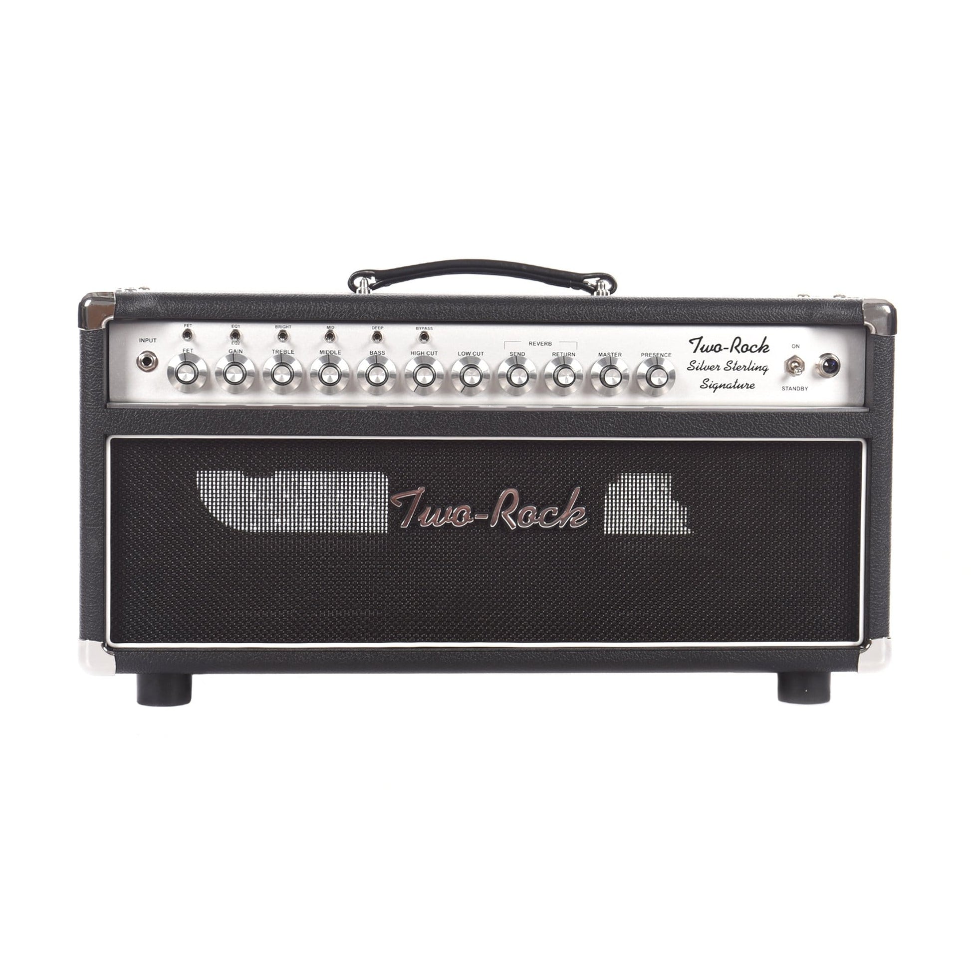 Two Rock Silver Sterling Signature 100W Head Silver Anodize Chasis w/Black Tolex & Silver Knobs
