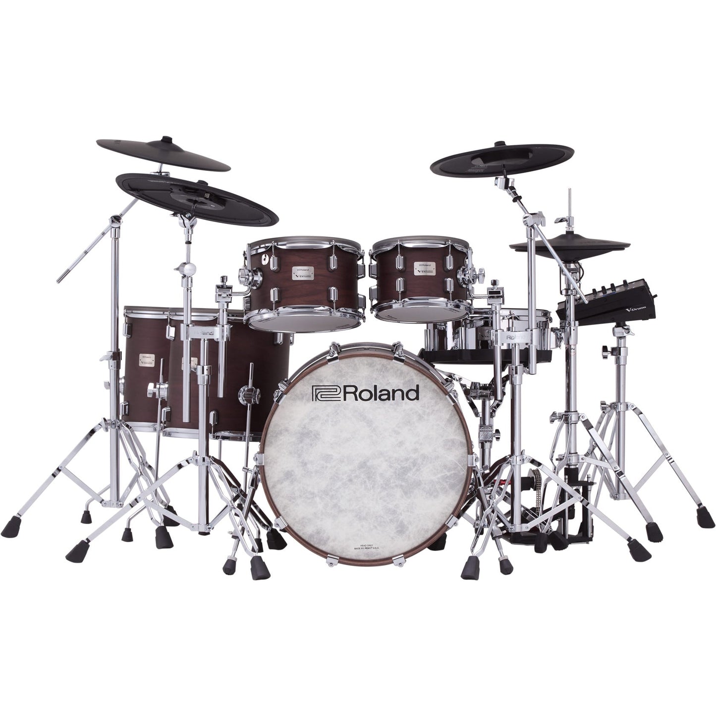 Roland VAD716 V-Drums Electronic Drum Set - Satin Walnut